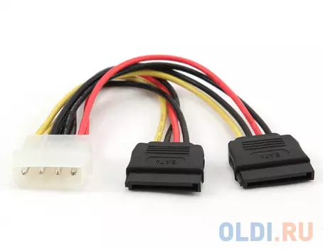 Bion Кабель питания Serial ATA - 2xMolex, 15 см. [BXP-SATA-PSY-15CM]
