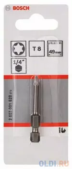 Бита BOSCH 2607001628 1шт. 49мм TORх T8 хH