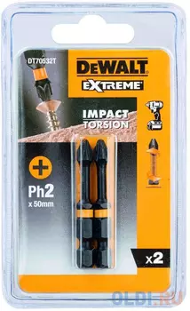 Бита DEWALT DT70532T-QZ ударная IMPACT Torsion Ph2 50мм (2 шт)
