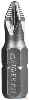 Бита STAYER PROFI 26221-2-25-02 C 1/4 PZ2 25мм 2шт
