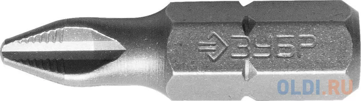 Бита ЗУБР МАСТЕР 26001-2-25-2 кованая CrMo C 1/4 PH2 25мм 2шт