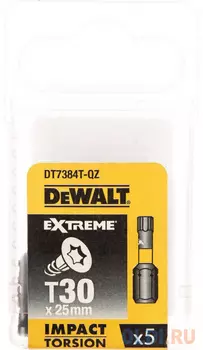 Биты, T30х25мм, 5шт DT7384T-QZ DeWalt
