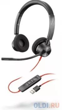 Гарнитура Plantronics BlackWire 3320 USB-A черный