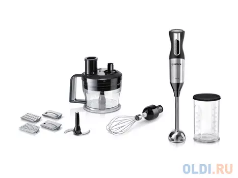 Блендер погружной Bosch MSM6S90B, 750Вт, ножка из нерж.ст.,турборежим,нас.-комбайн