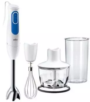Блендер погружной Braun Multiquick 3 MQ3035 Sauce 700Вт белый синий
