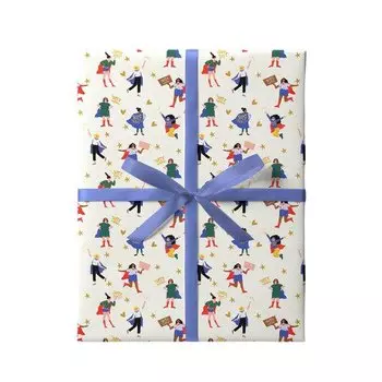 Упаковочная бумага Bummagiya Super Girls, 100 х 70 см