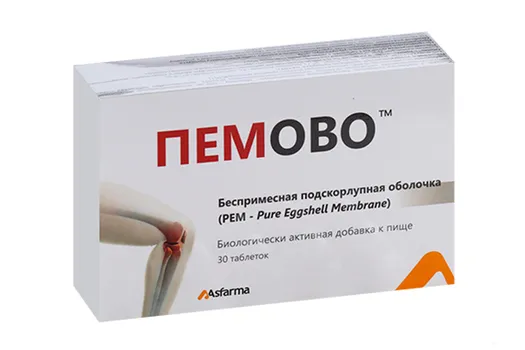 Пемово, 500 мг, 30 шт, таблетки покрытые оболочкой