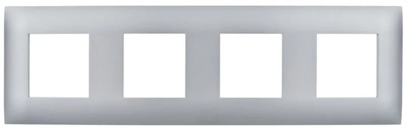 Рамка четверная IEK SK-M42-K23 SKANDY SK-F04S Серебряный