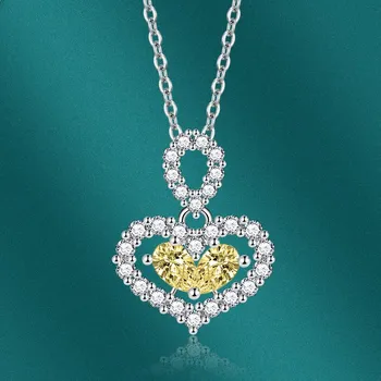 BELLA BOX Сердце Кулон Ожерелье Многоцветные Модные Свадебные Помолвочные Ювелирные Изделия синий