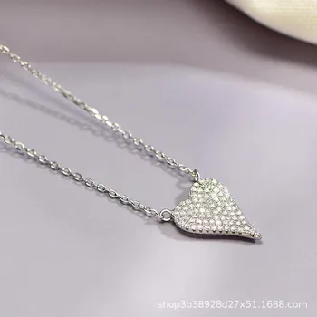 Стерлинговое серебро 925 пробы, красное ожерелье с подвеской Ins Love, женская индивидуальная модная цепочка на ключицу, ювелирные изделия