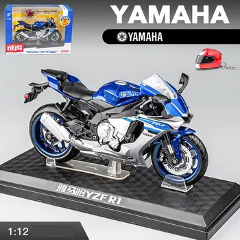 Масштаб 1/12 Yamaha YZF-R1, литая под давлением модель мотоцикла, игрушка для детей, коллекция подарков для мальчиков и девочек 1/12-17x10cm красный