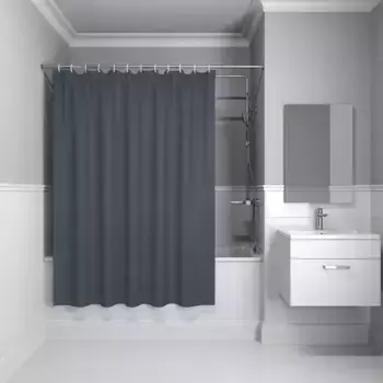 Штора для ванной «Iddis» Basic BL01P24i11 240/200 серая