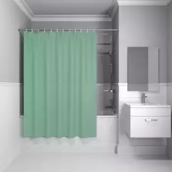 Штора для ванной «Iddis» Basic BL05P24i11 240/200 зелёная