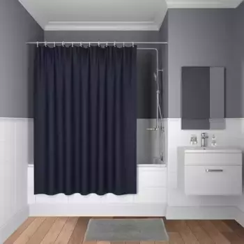 Штора для ванной «Iddis» Decor D28P218i11 180/200 тёмно-синяя