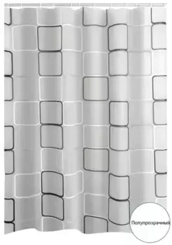 Штора для ванной «Ridder» Modern Retro 3109407 240/180 полупрозрачная