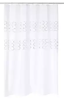 Штора для ванной «Ridder» Paillette 48324 180/200 белая/золото