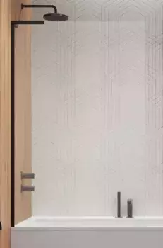 Шторка на ванну стеклянная «Radaway» Modo SL PNJ II 80/150 прозрачная/чёрная левая