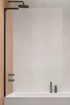 Шторка на ванну стеклянная «Radaway» Modo SL PNJ II 70/150 прозрачная/чёрная левая