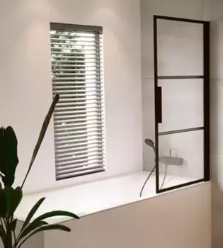 Шторка на ванну стеклянная «Riho» Grid GB501 80/150 прозрачная правая