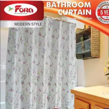 Штора для ванной «Fora» Прованс 180/180 белая