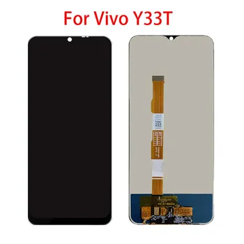 ЖК-дисплей мобильного телефона для Vivo Y33t, ЖК-дисплей с сенсорным экраном и дигитайзером в сборе, запасные части с инструментами чёрный