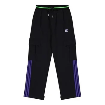 Спортивные штаны adidas originals x SANKUANZ Crossover Cargo Straight Loose Sports Pants Black, черный