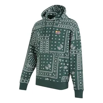 Толстовка men's cashew pattern full print sports pullover green Vans, зеленый