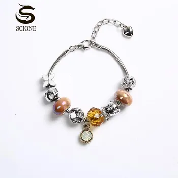 LUXY MOON Браслет Женский четырехэлементный модный браслет темперамента 16-21cm розовый