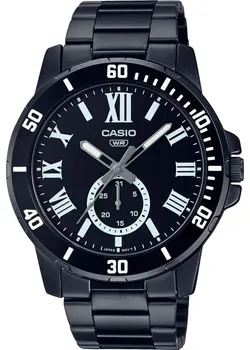 Японские наручные мужские часы Casio MTP-VD200B-1B. Коллекция Analog