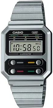 Японские наручные мужские часы Casio A100WE-1AEF. Коллекция Vintage