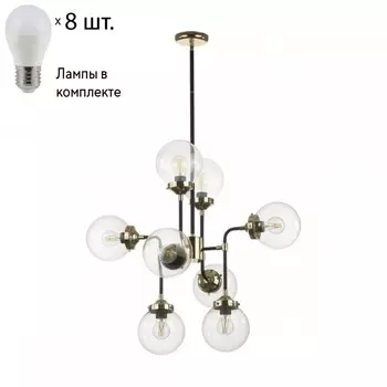 Подвесная люстра Priama Odeon Light с лампочками 4971/8+Lamps E27 P45