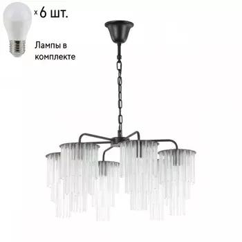 Подвесная люстра Odeon Light Papita с лампочками 4921/6+Lamps E27 P45
