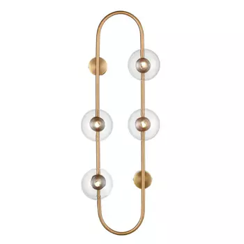 Бра HOOP WALL Lamp Gold Transparent 4