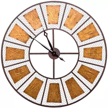 Часы настенные из металла в стиле лофт Clock with History