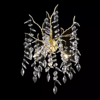 Бра Leaves Crystal Gold