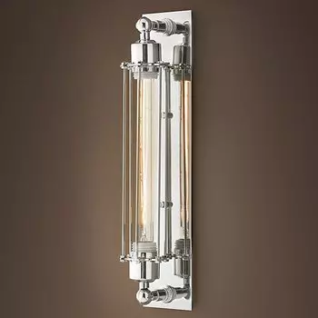 Бра RH Loft Industrial Edison EDISON Cage Polished Nickel