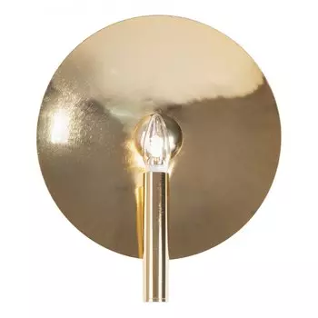 Бра Gold Round Backing Exposed Bulb Sconce