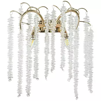 Бра с хрустальными подвесками Bunch of Crystal Berries Gold Wall Lamp