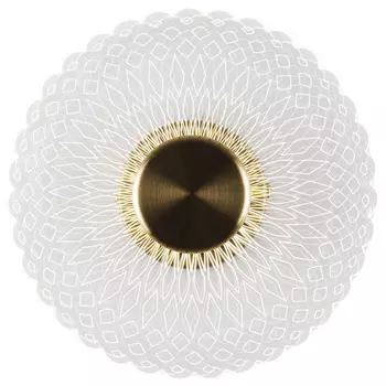 Бра в форме диска Loggia White Patterns Acrylic Wall Lamp