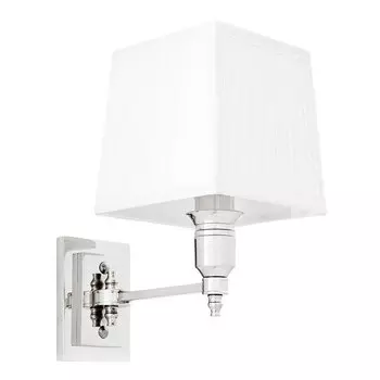 Бра Wall Lamp Lexington Single Nickel+White