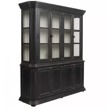 Буфет BUFFET VAISSELIER NOIR 4 PORTES VITREES BRUGES A391