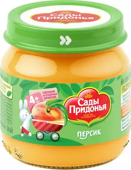 Пюре фруктовое Сады Придонья персик ст\б 80г