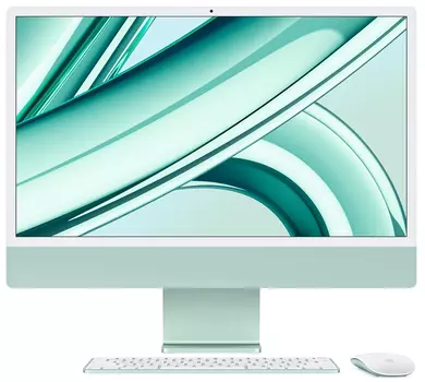 Apple iMac 24" Retina 4,5K, M3 (8C CPU, 8C GPU, 2023), 8 ГБ, 256 ГБ SSD, зеленый