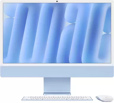 Apple iMac 24" Retina 4,5K (M4 10C CPU, 10C GPU, 2024), 16 ГБ, 512 ГБ SSD, голубой