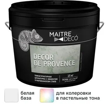 Штукатурка тонкоструктурная Maitre Deco «Decor de Provence» эффект марокканского стиля 15 кг