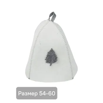 Шапка для бани ГлавБаня цвет белый