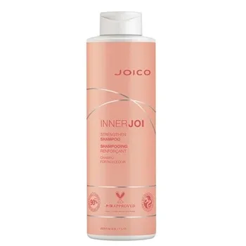 Joico InnerJoi Strengthen Shampoo для поврежденных окрашенных волос, веганская формула без сульфатов и парабенов, 33,8 жидких унций