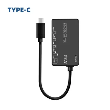 Fonken 6 в 1 USB2.0 Тип C Устройство чтения карт Многофункциональный CF M2 MS XD SD TF Устройство чтения карт памяти Камера Пароль Устройство чтения карт для компьютера ПК Ноутбук USB2.0 чёрный