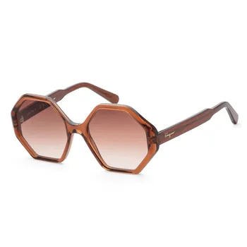 Женские солнцезащитные очки Ferragamo Crystal Brown 55 мм Salvatore Ferragamo