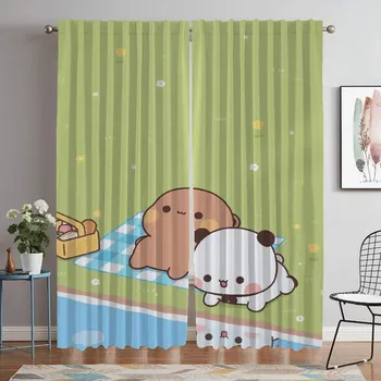 Tulle for Bedroom Bubu and Dudu Blackout Curtains for Living Room Partition Halloween Decoration Home Interior Curtains 2 Pieces W50xH70cmx2pcs-CL